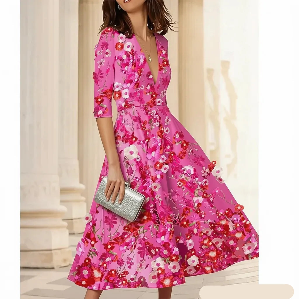 hot pink lace dress The Kylie Dress in Begonia Pink Lace 8 / Begonia Pink Lace
