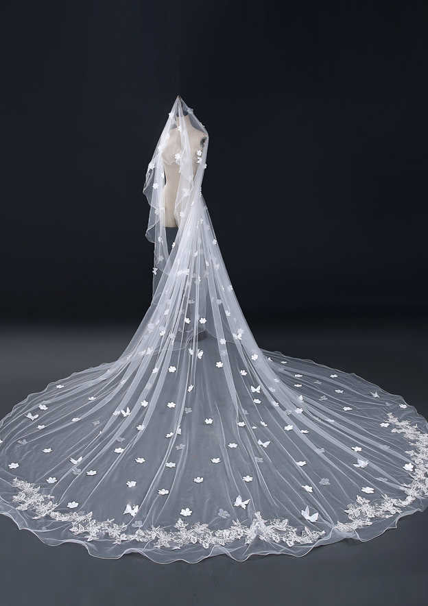 Tulle One-tier Cathedral Bridal Veils