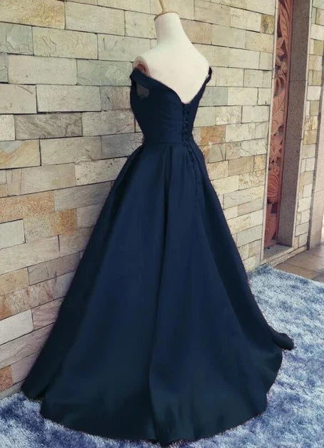 Classic Ballgown Sweetheart Off Shoulder Lace Up Long Prom Dress