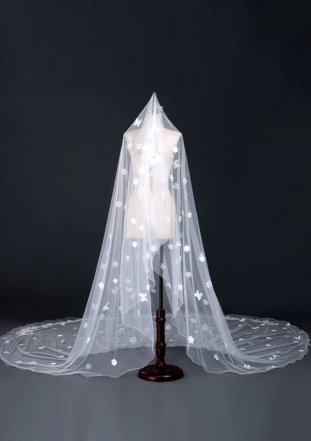 Tulle One-tier Cathedral Bridal Veils