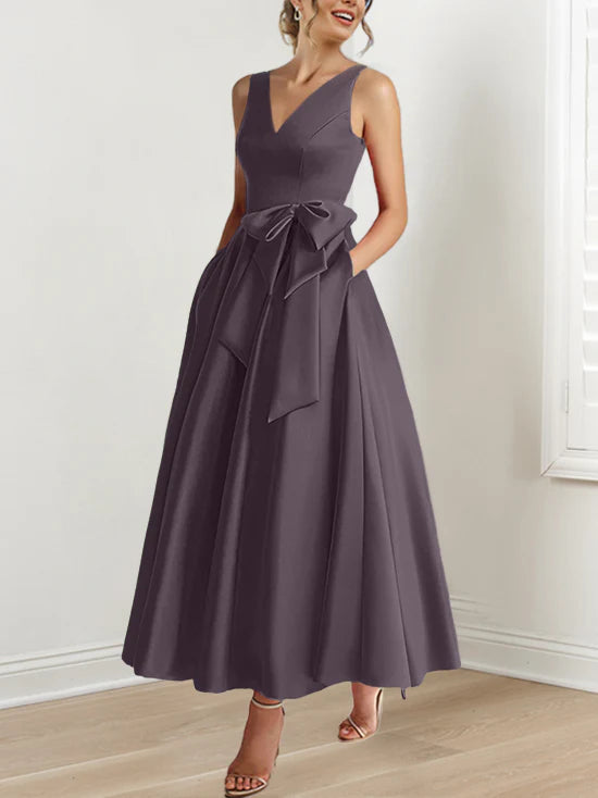 A-Line/Princess V-Neck Ankle-Length Mother Of The Bride Dresses