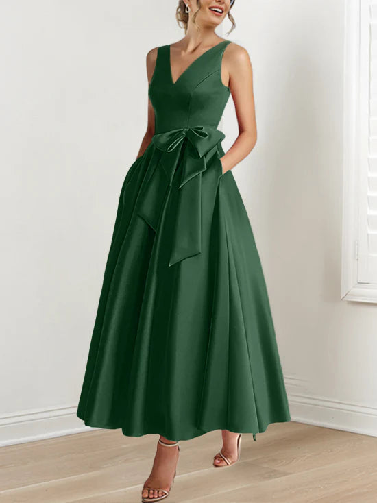A-Line/Princess V-Neck Ankle-Length Mother Of The Bride Dresses