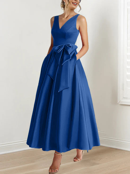 A-Line/Princess V-Neck Ankle-Length Mother Of The Bride Dresses