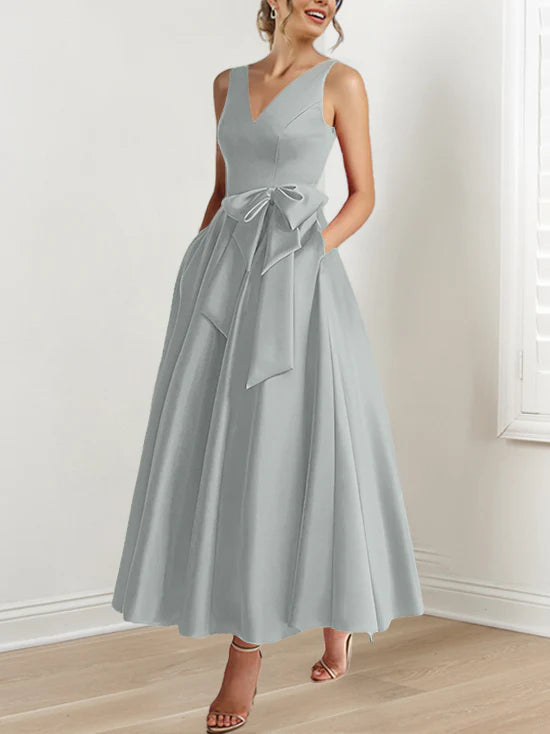 A-Line/Princess V-Neck Ankle-Length Mother Of The Bride Dresses