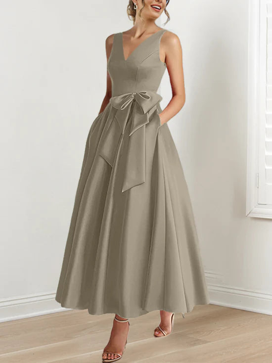 A-Line/Princess V-Neck Ankle-Length Mother Of The Bride Dresses
