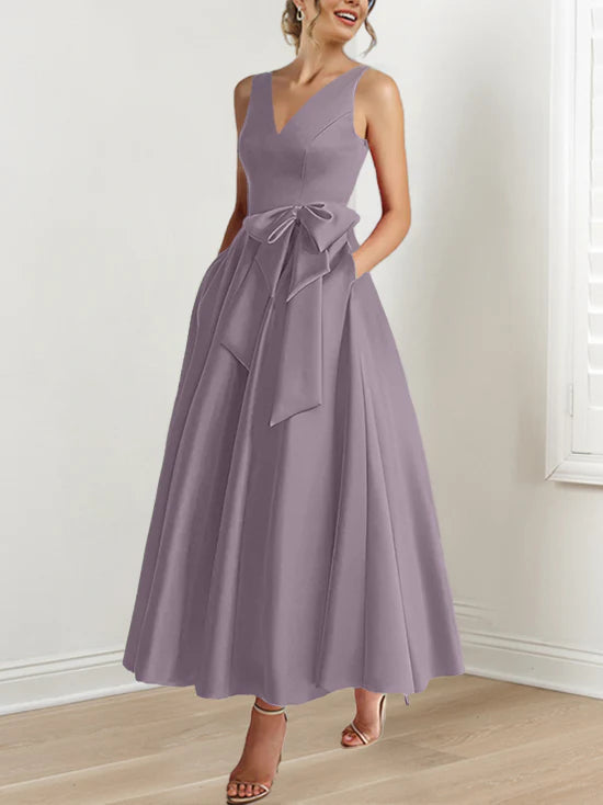 A-Line/Princess V-Neck Ankle-Length Mother Of The Bride Dresses