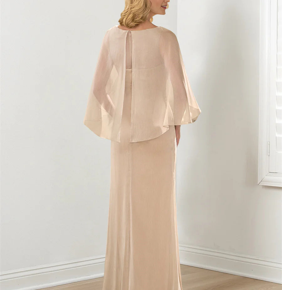 Sheath/Column Round Neck Mother Of The Bride Dresses