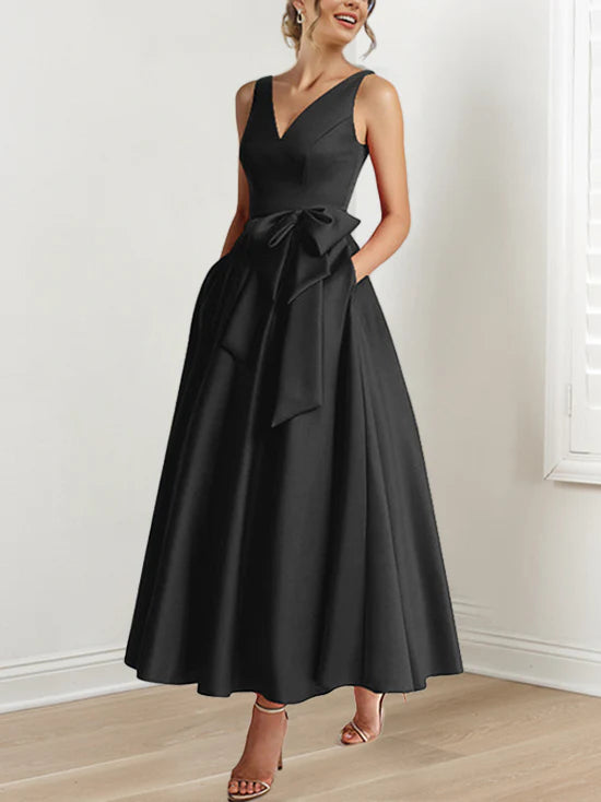 A-Line/Princess V-Neck Ankle-Length Mother Of The Bride Dresses