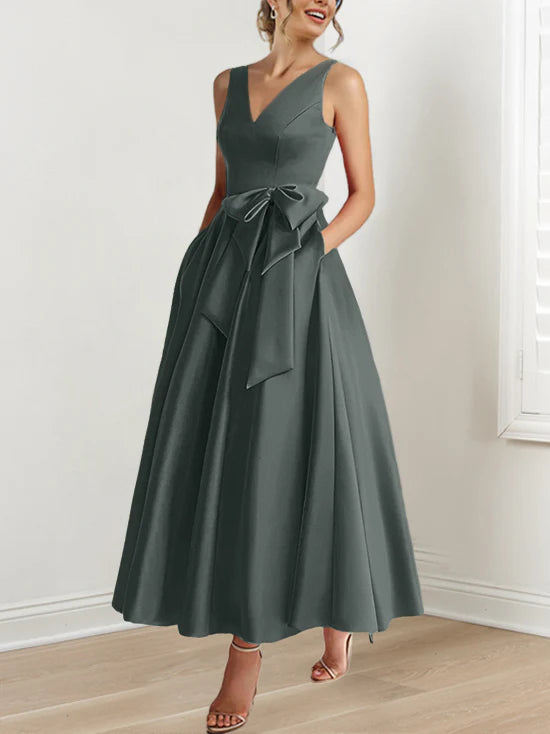 A-Line/Princess V-Neck Ankle-Length Mother Of The Bride Dresses