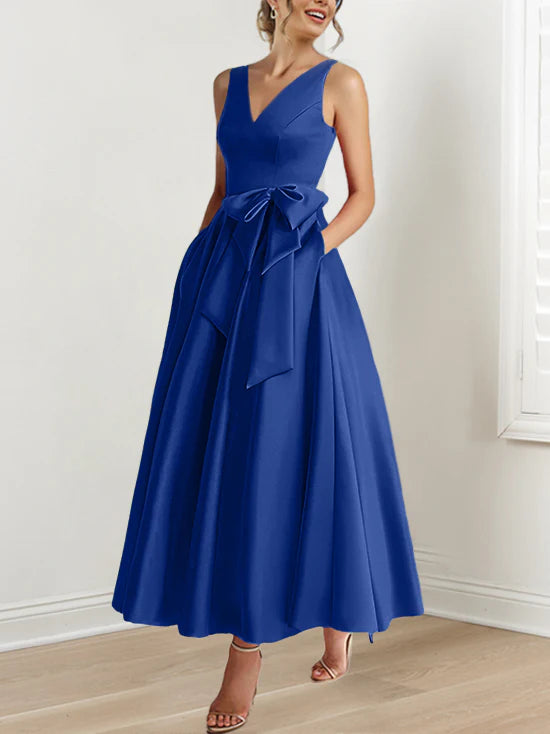A-Line/Princess V-Neck Ankle-Length Mother Of The Bride Dresses