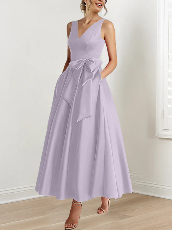 A-Line/Princess V-Neck Ankle-Length Mother Of The Bride Dresses