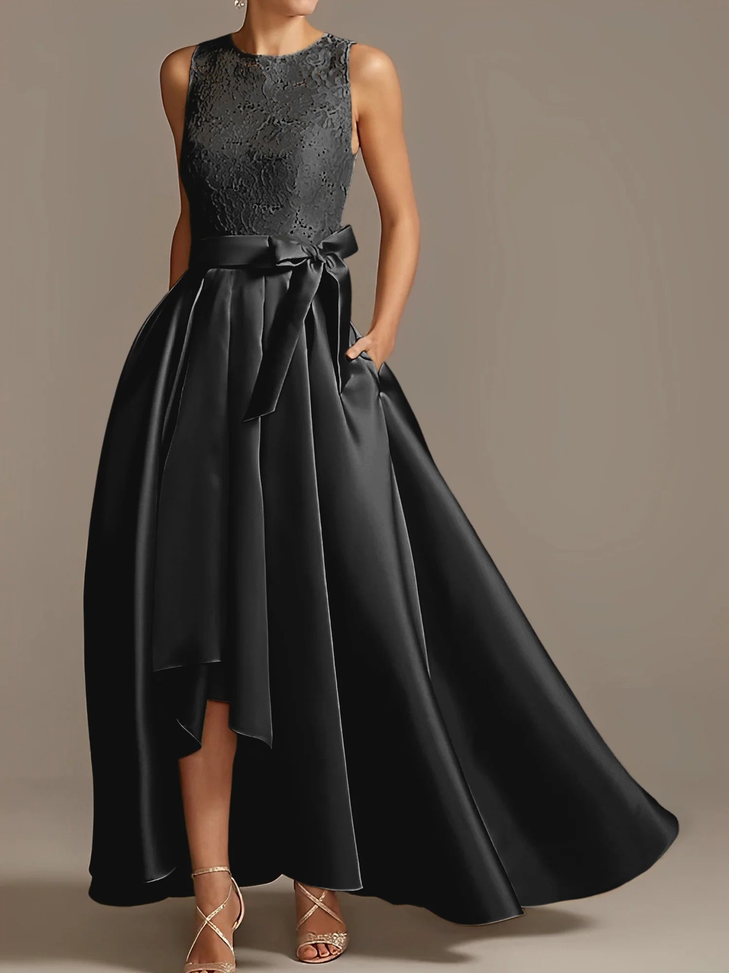 A-Line/Princess Jewel Neck Sleeveless Mother Of The Bride Dresses