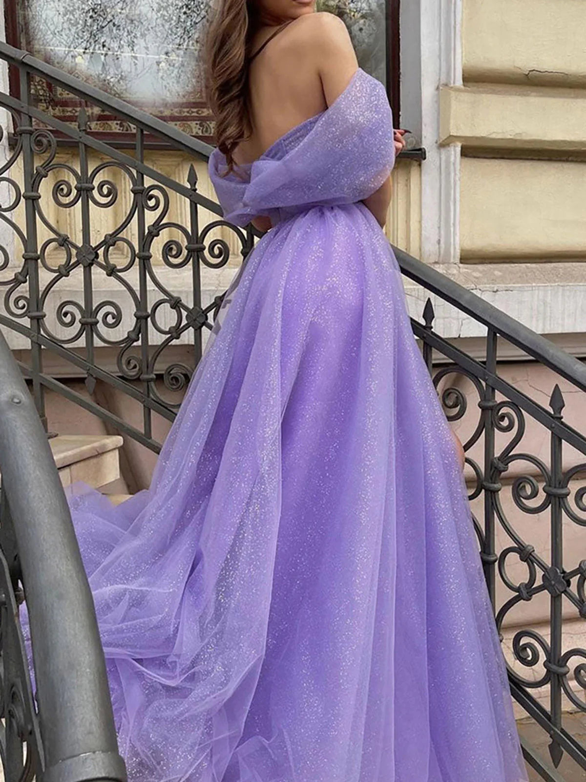 Ball Gown Off-The-Shoulder Floor-Length Long Dresses
