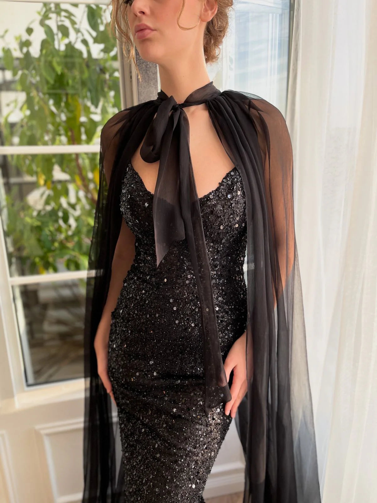 Vestidos de fiesta de corte sirena/trompeta, escote corazón, sin mangas y hasta el suelo