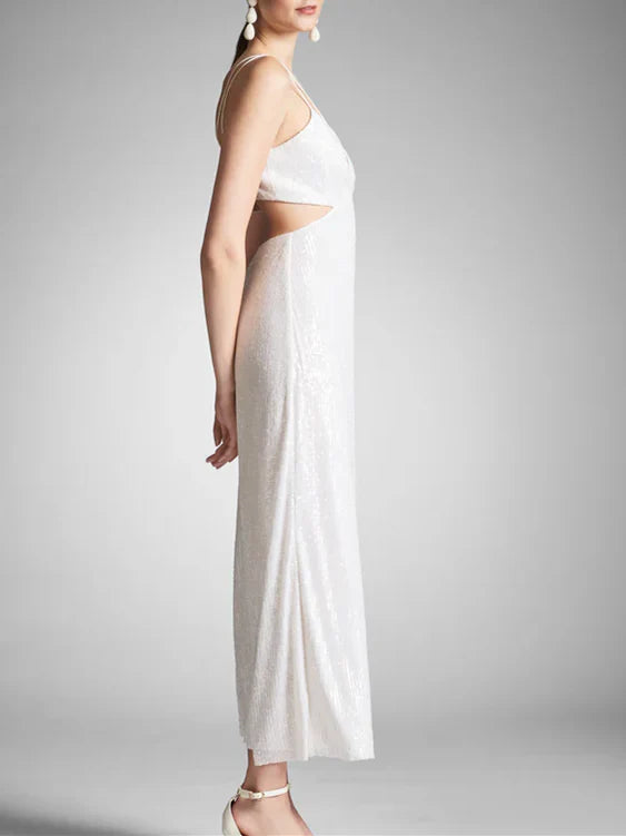 Sheath Spaghetti Straps Ankle-Length Prarty Dresses Homecoming Dresses