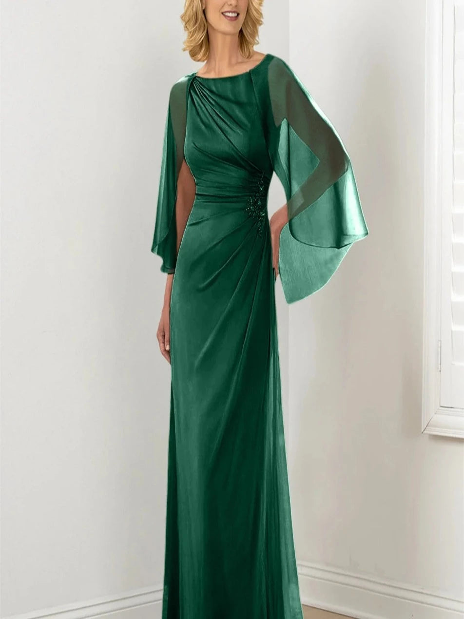 Sheath/Column Round Neck Mother Of The Bride Dresses