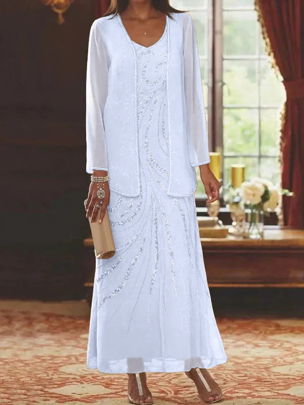 Sheath/Column V-Neck Mother Of The Bride Dresses