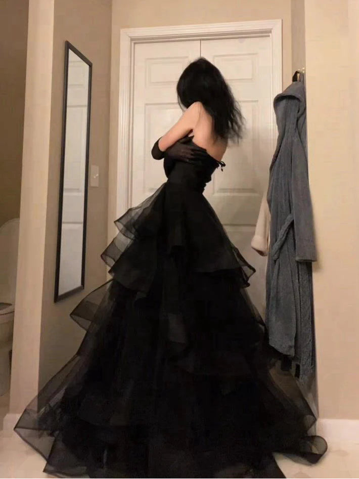 A-Line Sweetheart Ruffles Ball Gown Prom Dresses For Evening