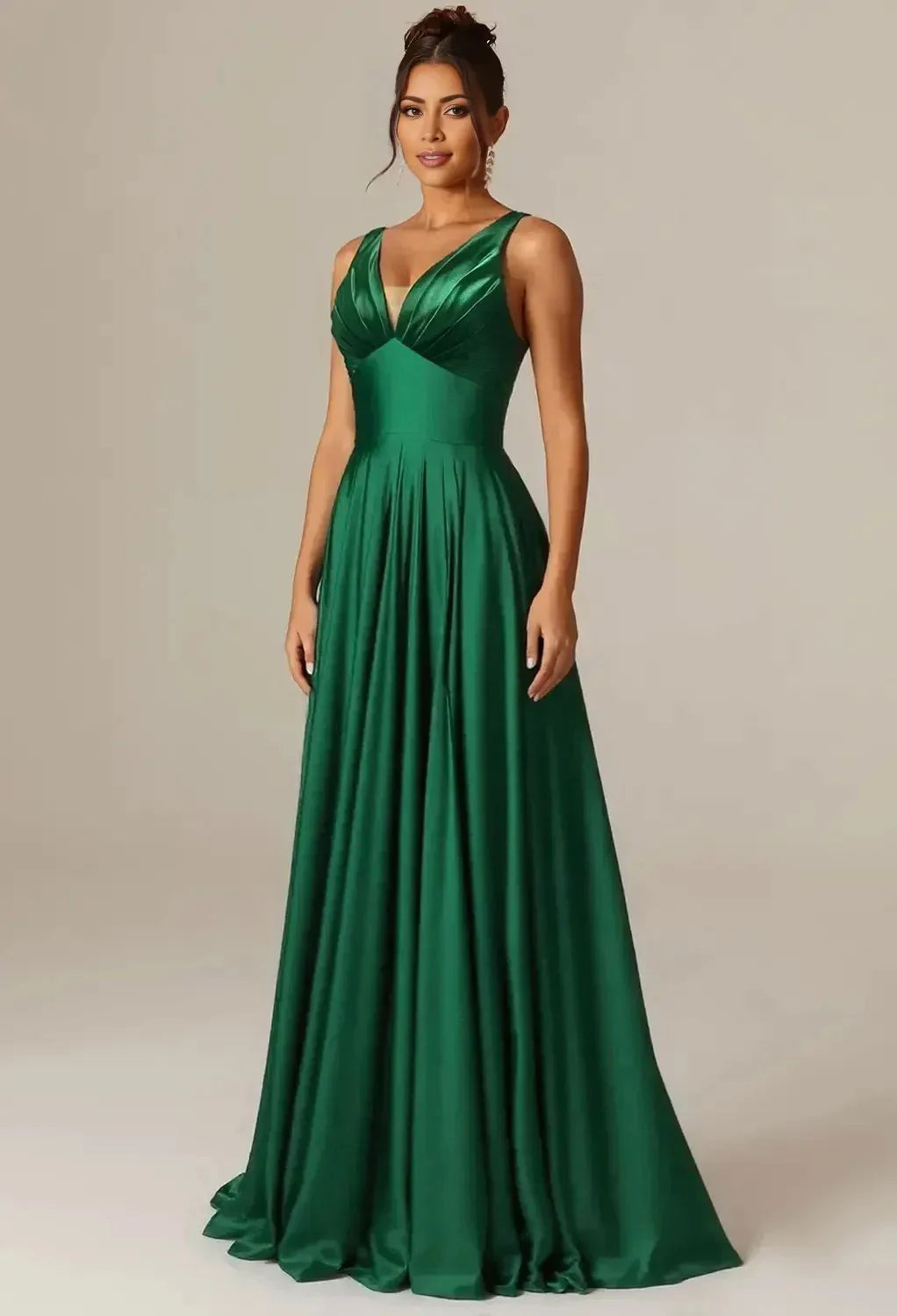 A-Line Regular Straps Modern Prom Dress Floor-Length Sleeveless Formal Evening Gown Affordable Strapless Prom Dresses