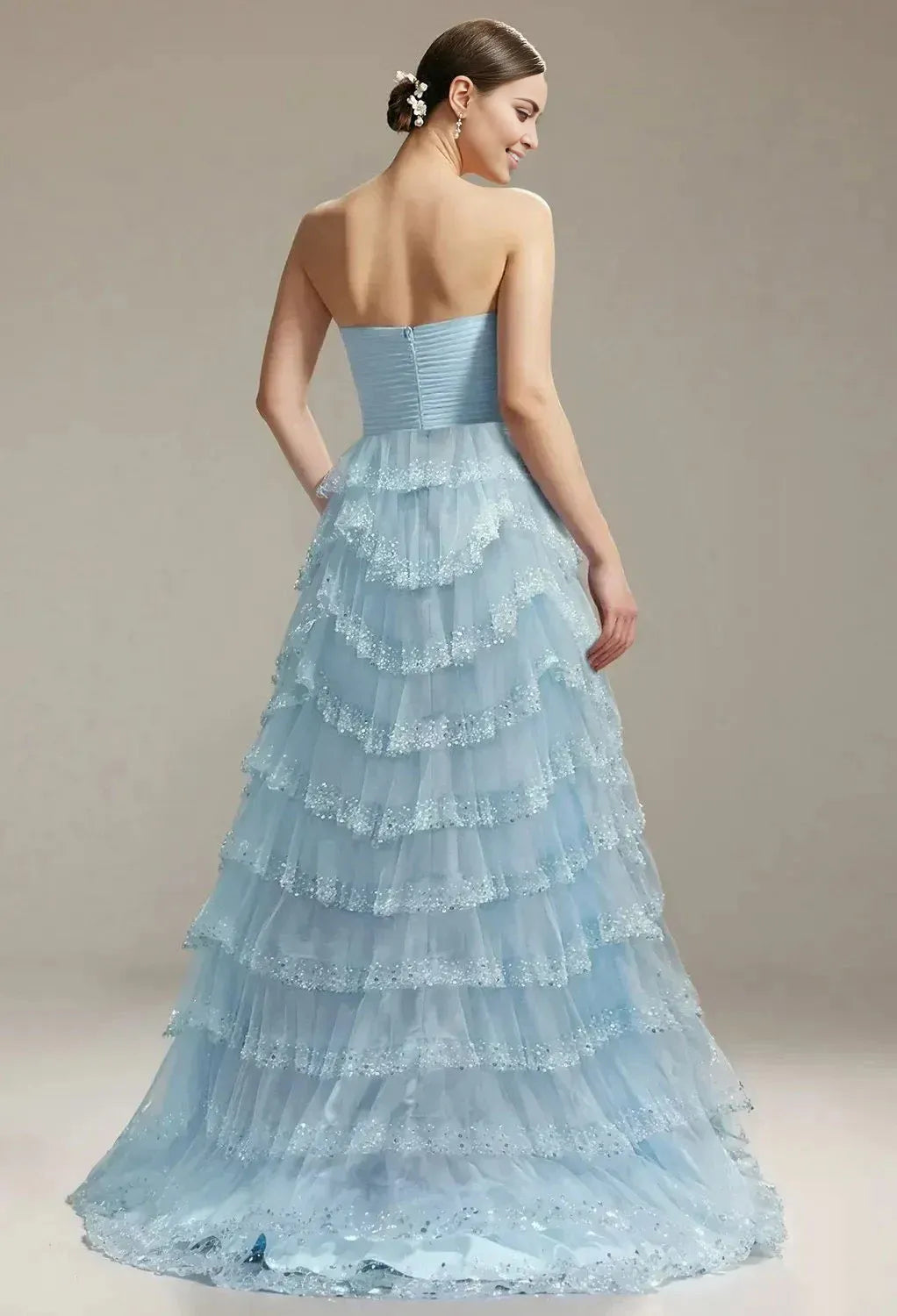 A-Line Strapless Sparkle & Shine Prom Dress Floor-Length Sleeveless Formal Evening Gown Off the Shoulder Evening Dresses Price