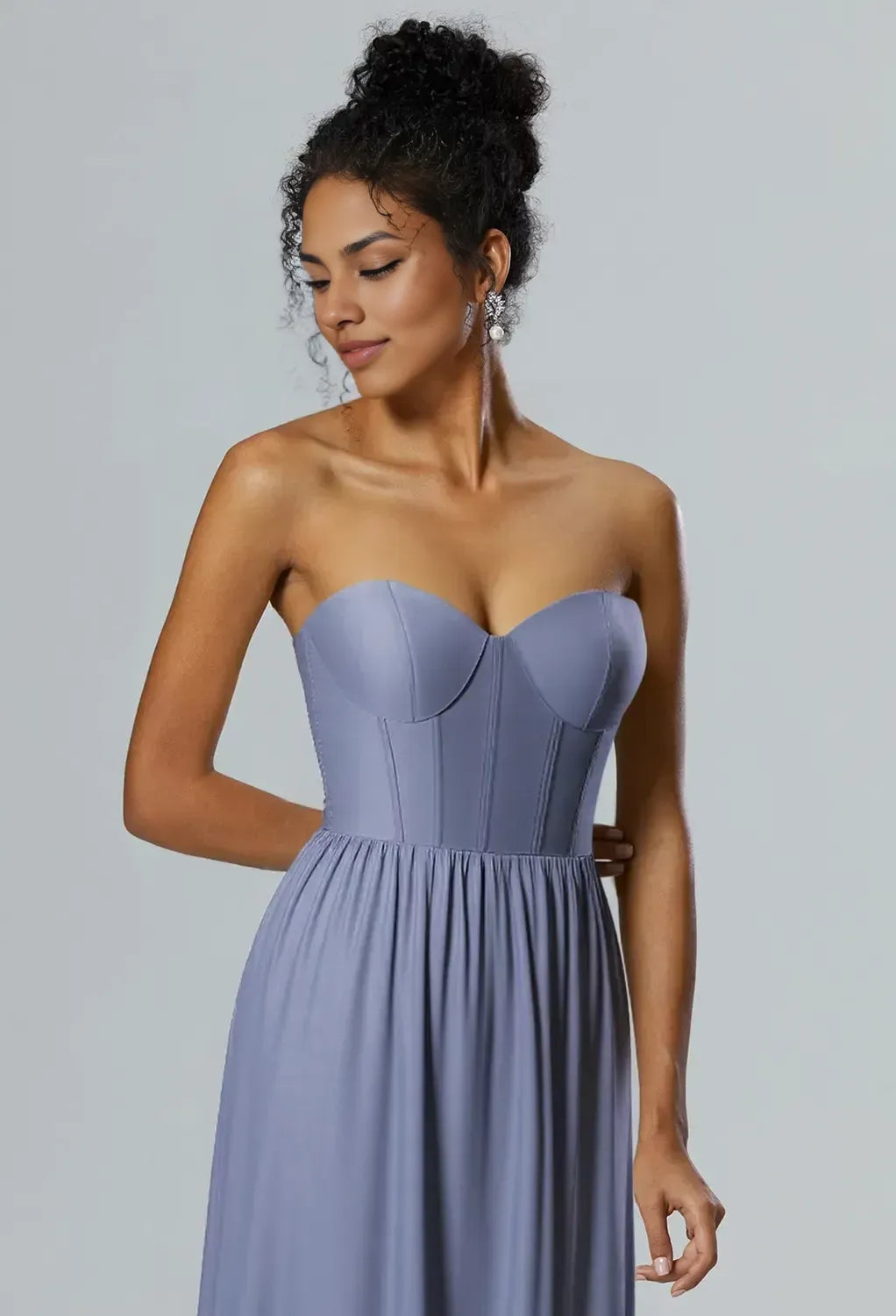 A-line Sweetheart Neckline Elegant Floor Length Evening Dresses Sleeveless Simple Corset Ruffles Discount Floor Length Prom Dresses