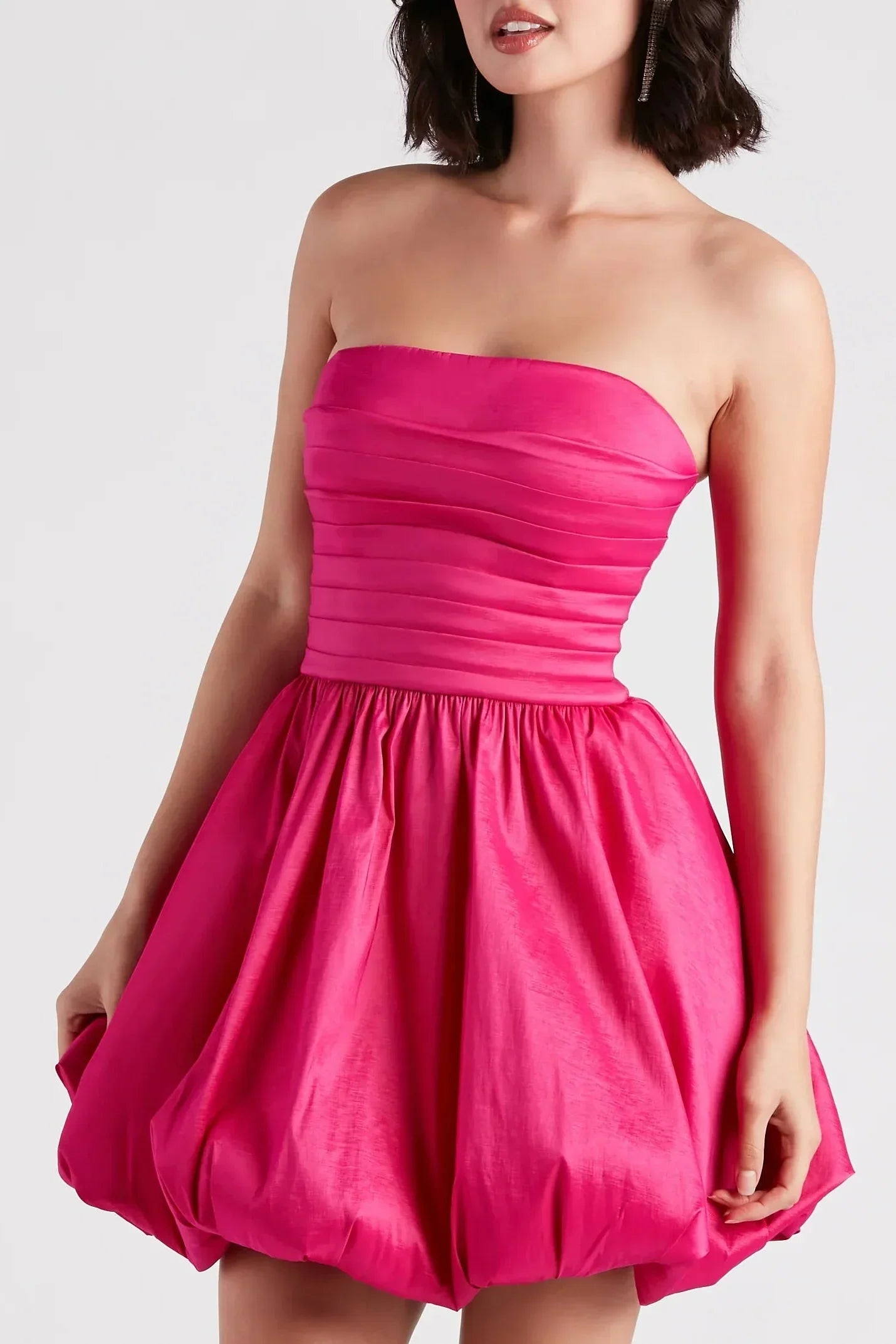 A-line Strapless Sleeveless Off Shoulder Short Homecoming Dress