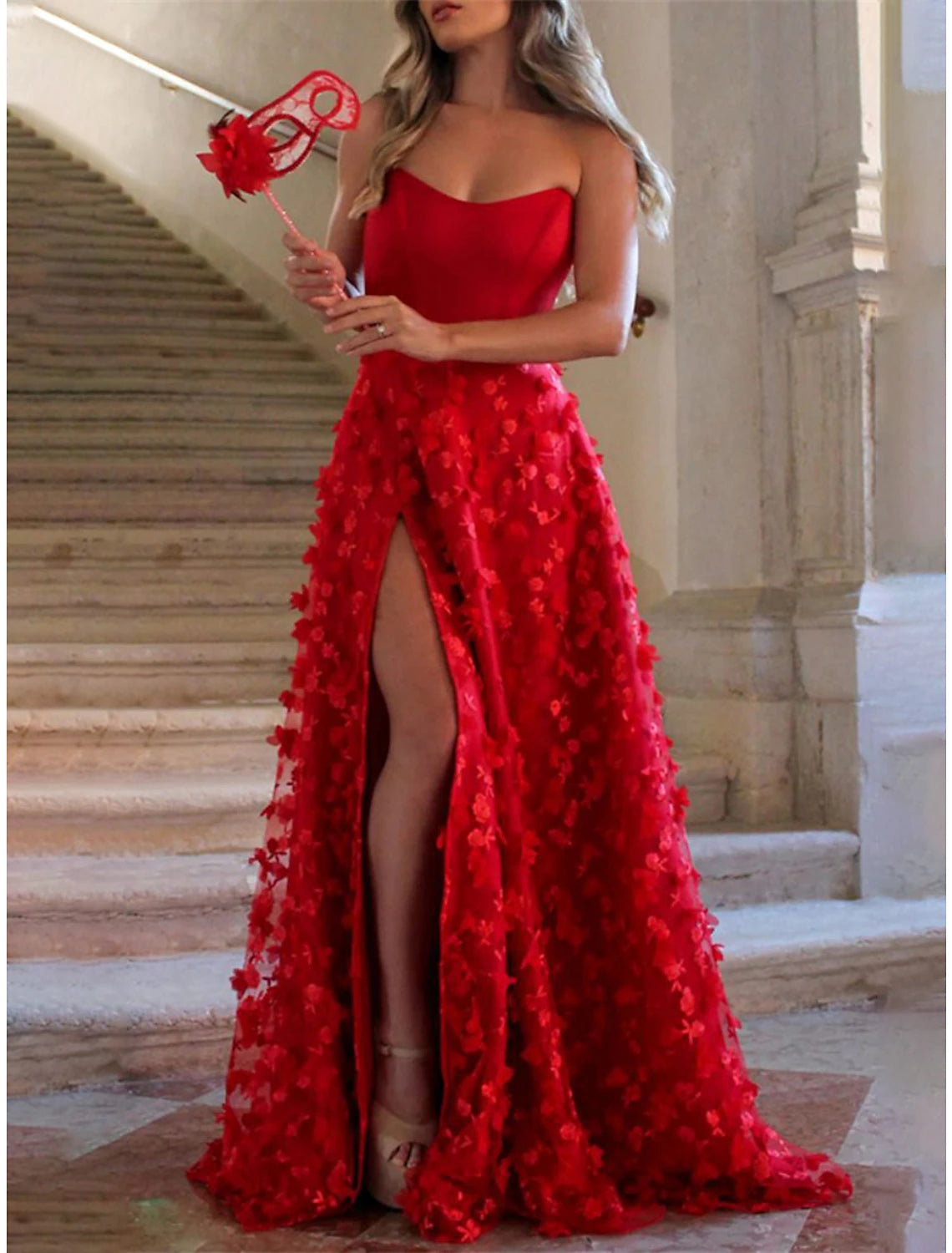 Weitese Women's Black Dress Prom Dress Party Dress Long Dress Maxi Dress Black Pink Red Sleeveless Pure Color Drawstring Fall Winter Autumn Strapless Fashion Winter Dress Wedding Guest Evening Party