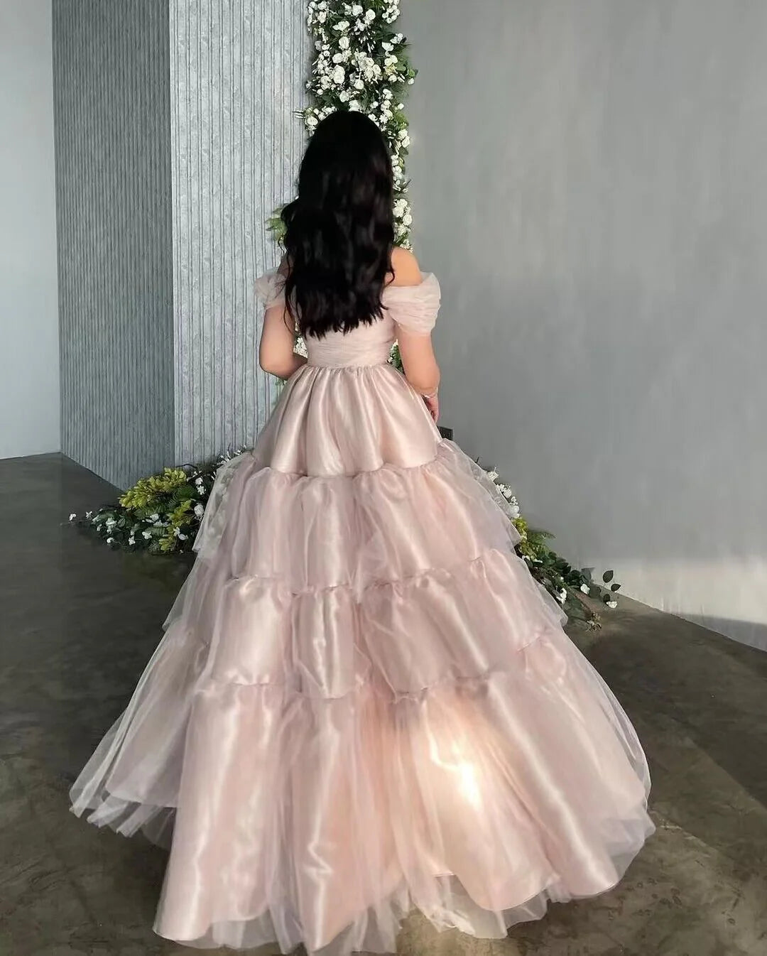 Weitese Formal Women's Dresses Light Pink A Line Long Prom Dress Sweet Princess Gown Prom Dresses Stores