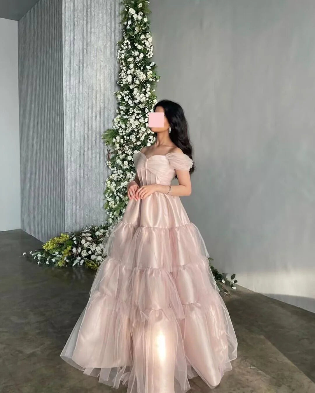 Weitese Formal Women's Dresses Light Pink A Line Long Prom Dress Sweet Princess Gown Prom Dresses Stores