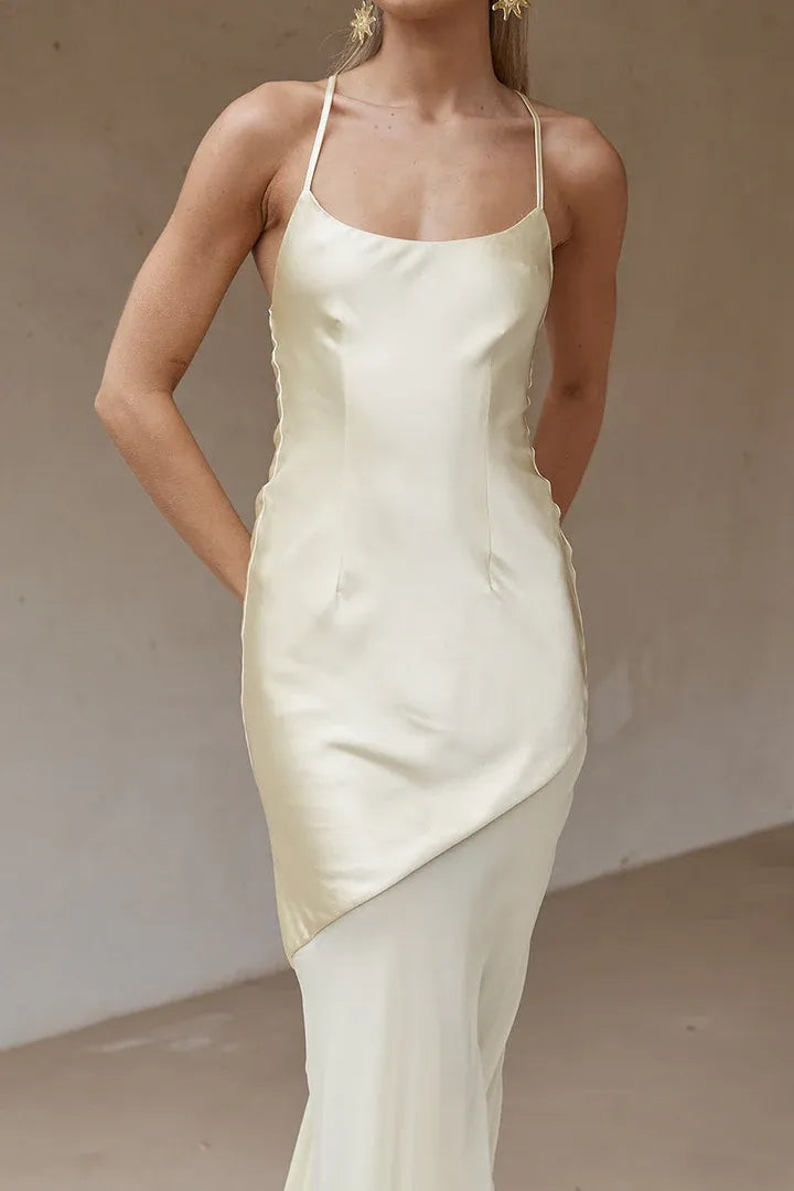 Affordable Fitted Off the Shoulder Sleeveless Satin Floor-Length Prom Dress