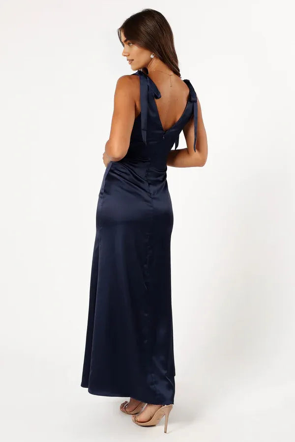 Affordable Sheath V Neck Sleeveless Backless Floor-Length Prom Dress