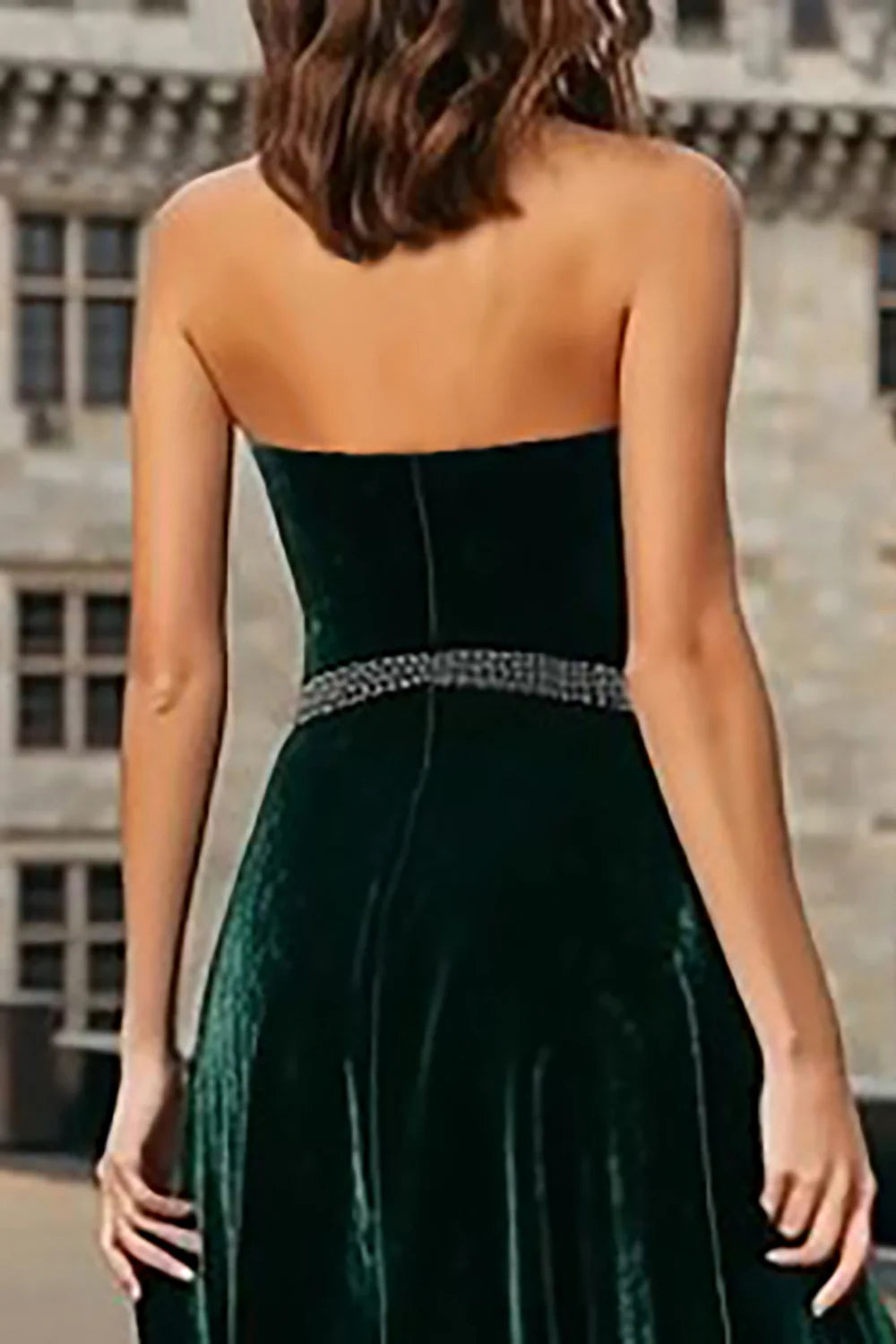 Alluring A-Line Halter Neck Sleeveless Velvet Floor-Length Prom Dress