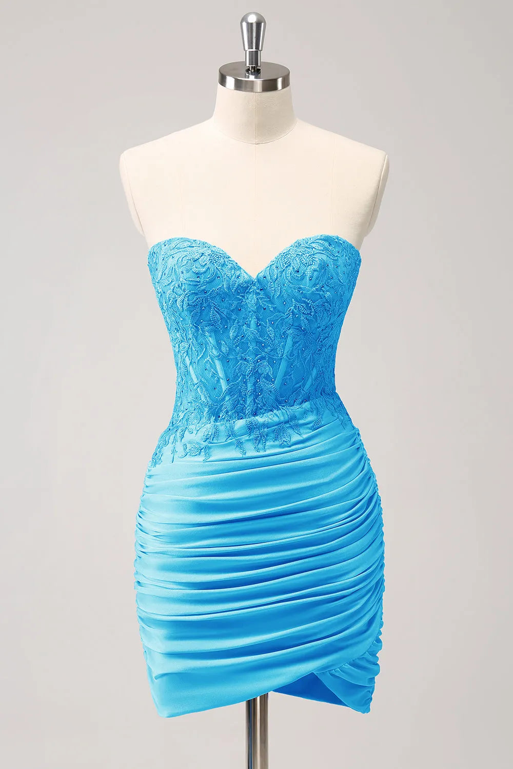 Robe de soirée moulante corset lilas à décolleté en cœur avec appliques, robes de soirée, magasins de robes de bal 