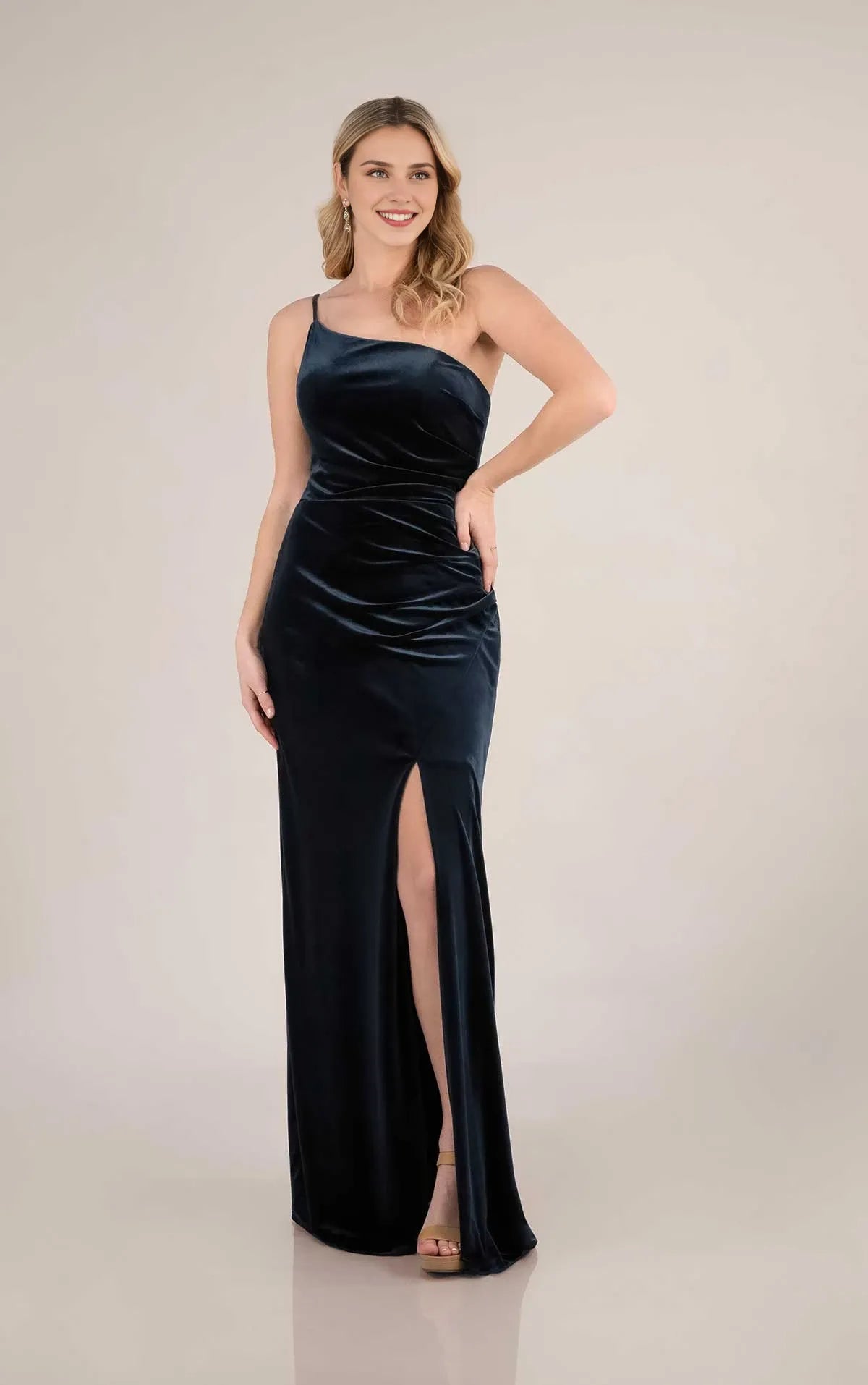 Vestidos de fiesta Weitese, vestidos de dama de honor sexys e impresionantes, diseño asimétrico en suntuoso terciopelo, vestidos formales para mujer. 