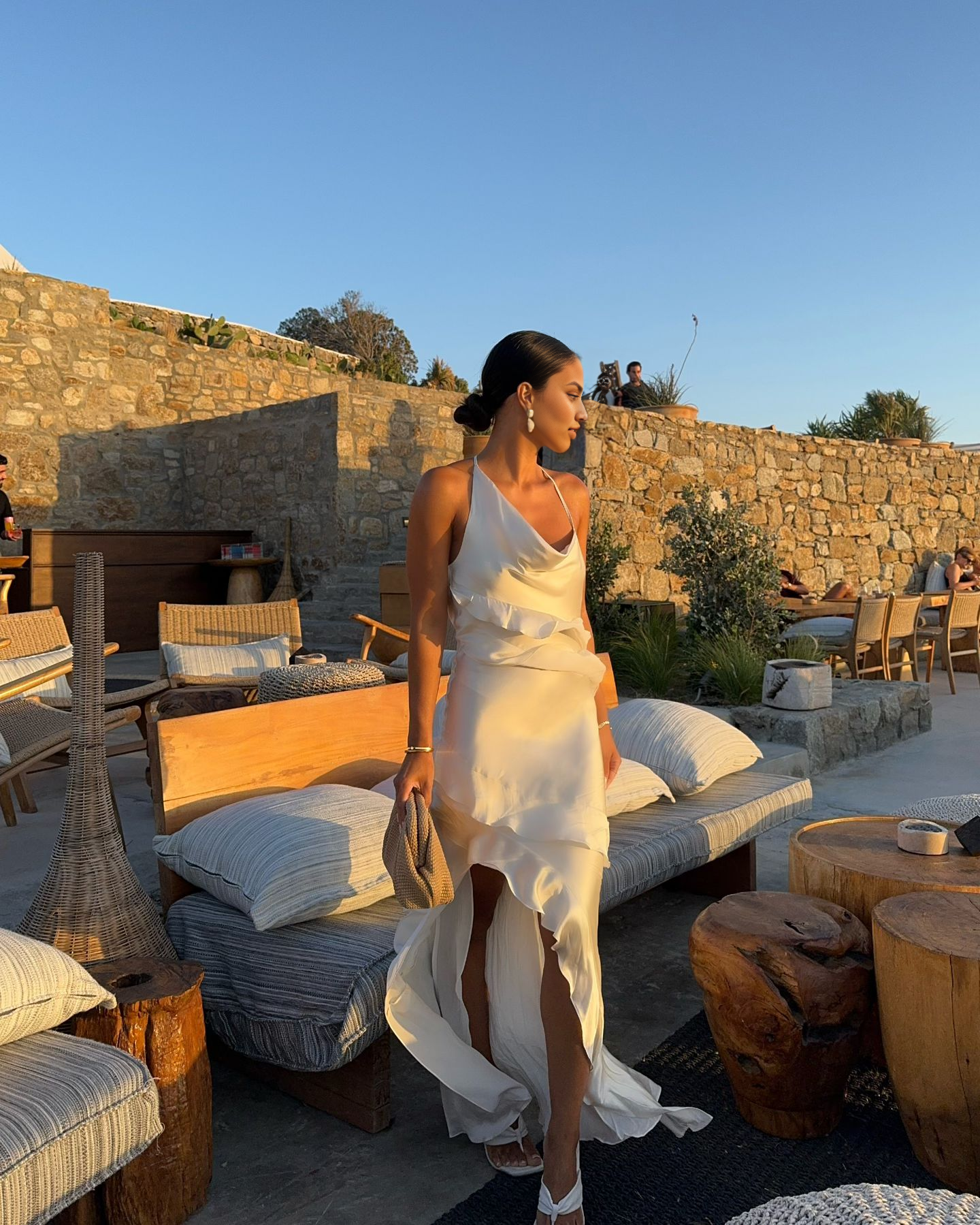 Weitese Formal Wear Dresses Asymmetrical Ruffle Maxi Dress Ivory Wedding Dress Prom Dress Shops