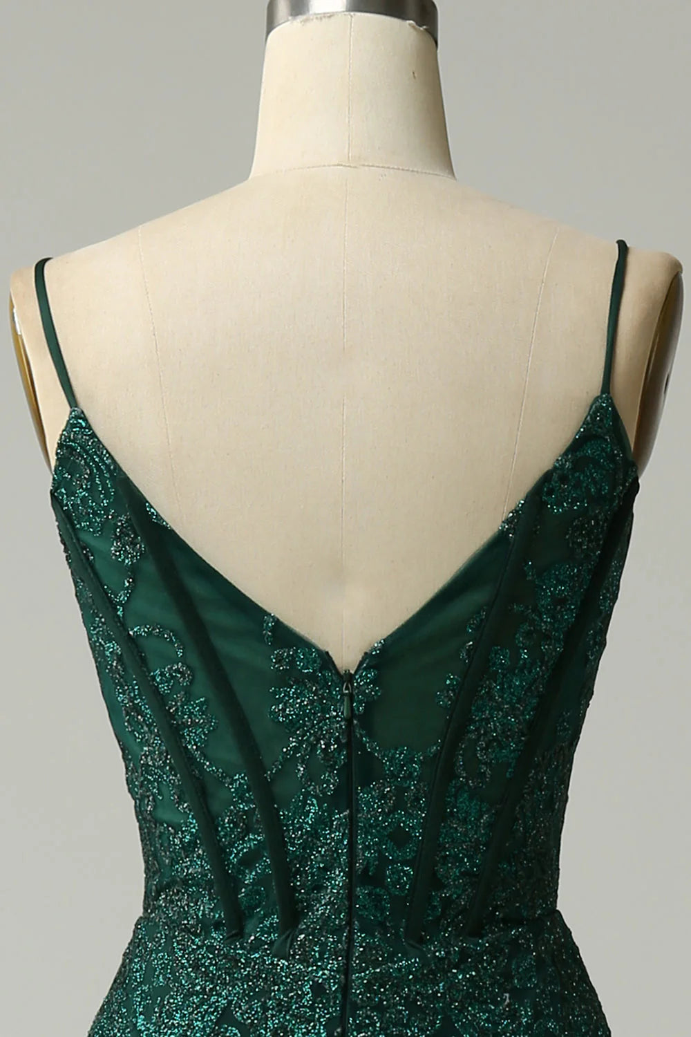 Mermaid Chiffon Spaghetti Straps Prom Dress With Appliques