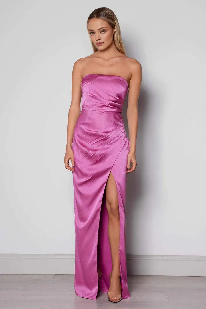 Bargain Fitted Off the Shoulder Sleeveless Backless Floor-Length Prom Dress
