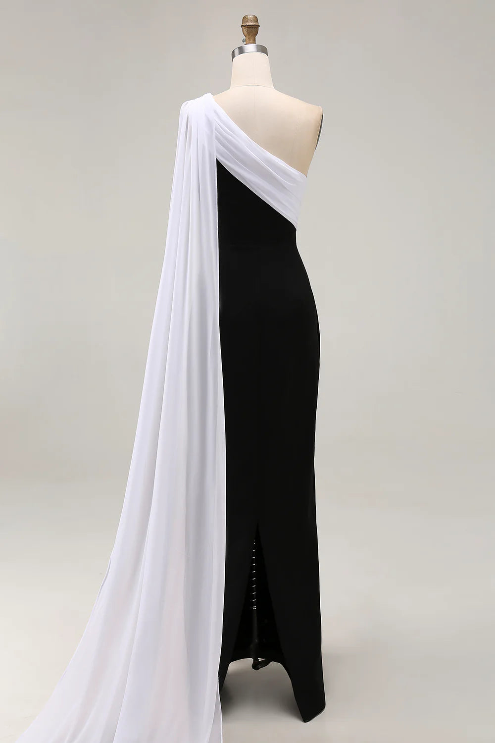Bargain Sheath/Column One Shoulder Sleeveless Satin Floor-Length Evening Dress