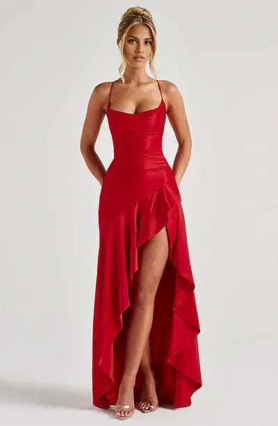 Beautiful A-Line/Princess Spaghetti Straps Sleeveless Backless Floor-Length Prom Dress