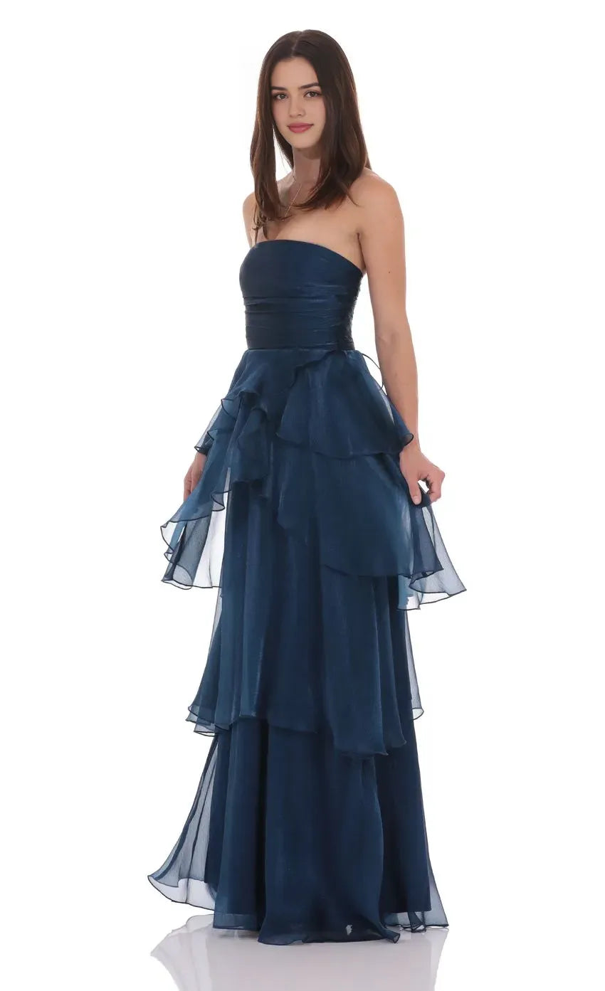 Beautiful A-Line/Princess Strapless Sleeveless Lace Up Floor-Length Prom Dress
