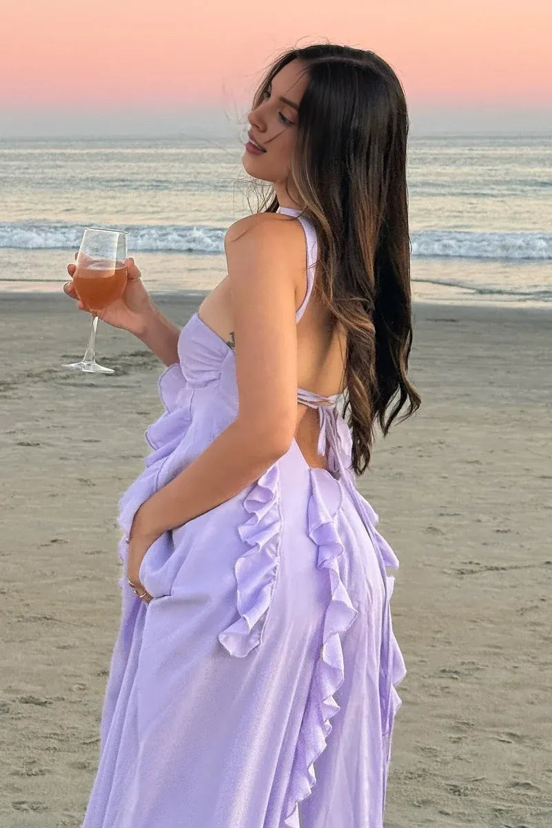 Beautiful A Line Strapless Neck Sleeveless Lace Up Floor-Length Prom Dress