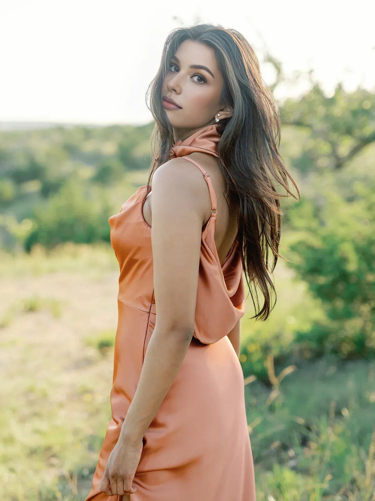 Beautiful Fitted A-line Cowl Neck Sleeveless Backless Floor-Length Prom Dress