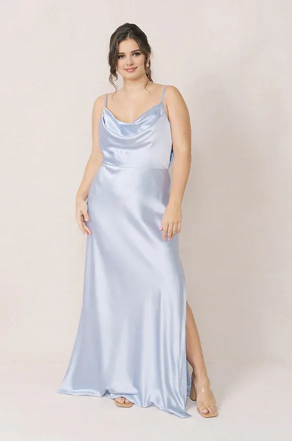Beautiful Fitted A-line Cowl Neck Sleeveless Backless Floor-Length Prom Dress