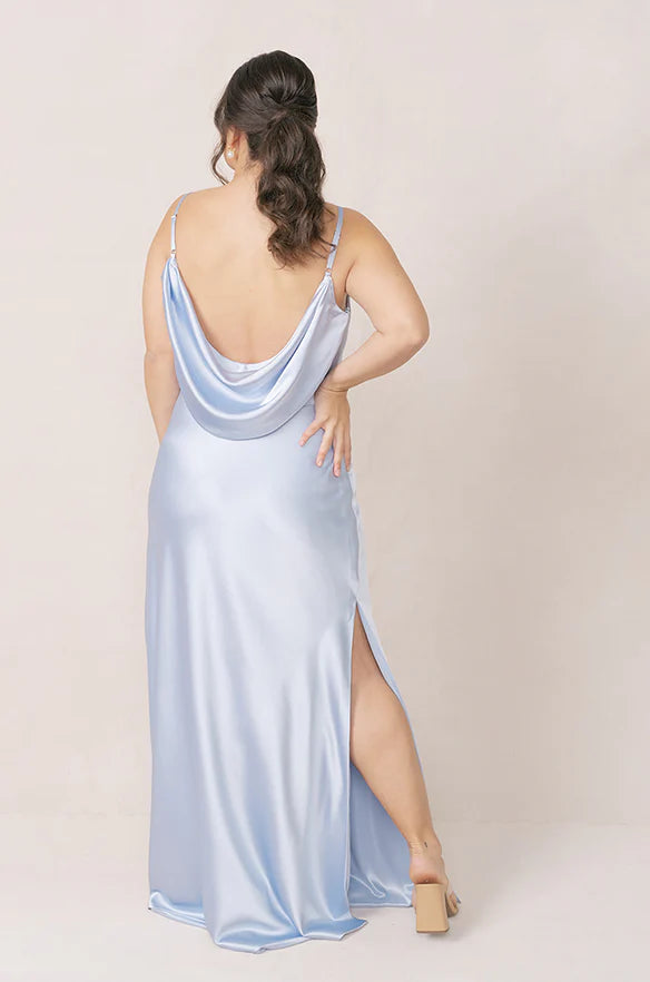 Beautiful Fitted A-line Cowl Neck Sleeveless Backless Floor-Length Prom Dress
