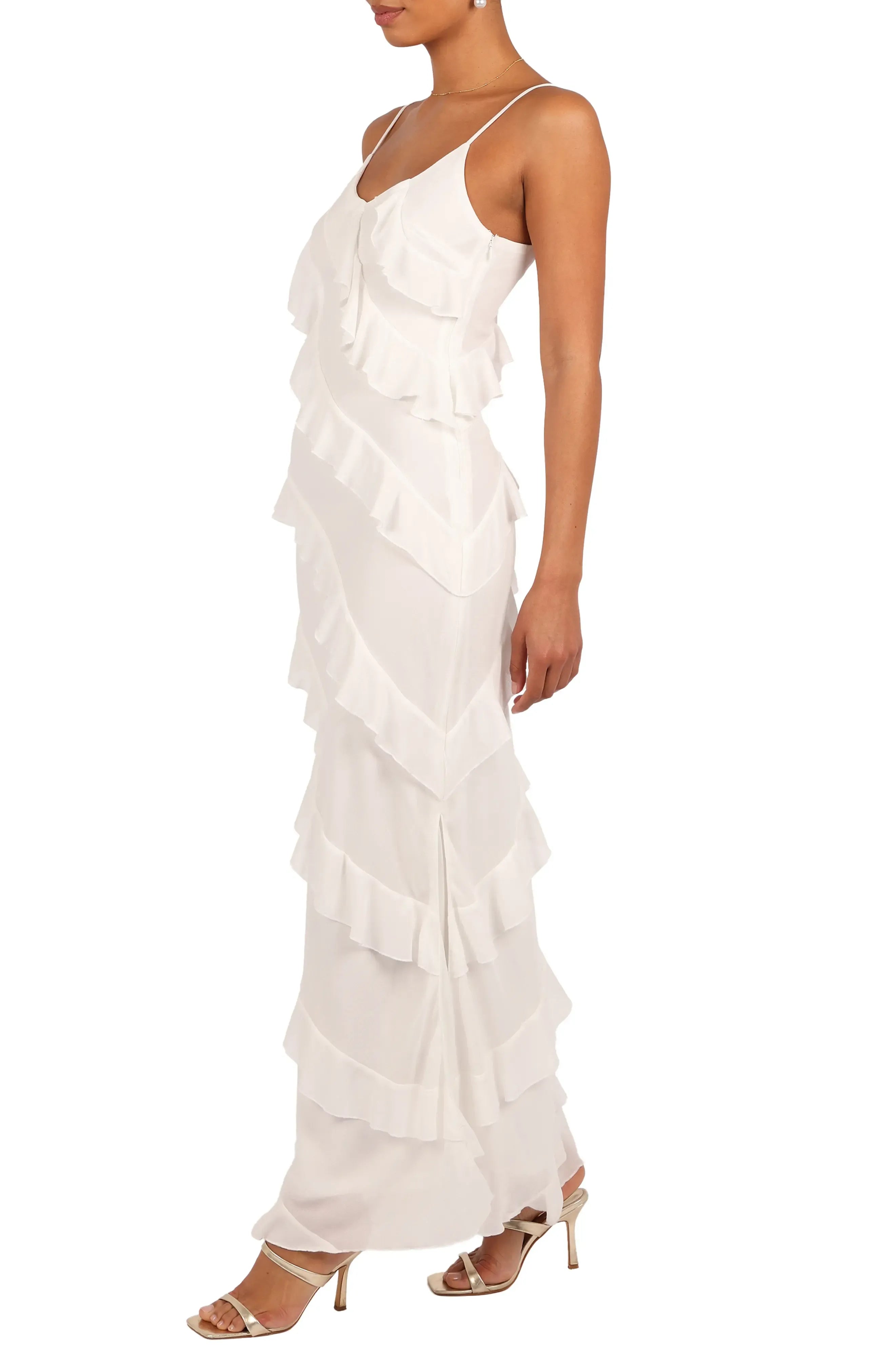 Beautiful Sheath Spaghetti Straps Sleeveless Chiffon Ankle-Length Prom Dress