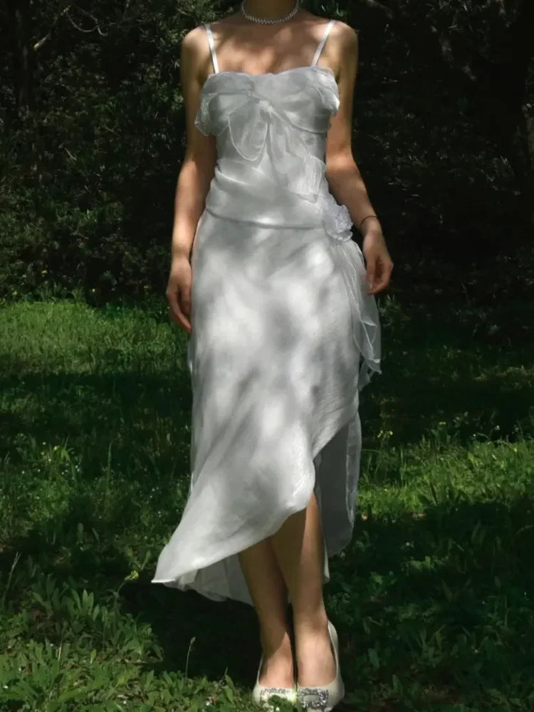 Weitese Dress Prom Dress Stores White Straps Vintage Bowknot Lovely Birthday Dress Long Prom Dress Party Dress Formal Women's Dresses