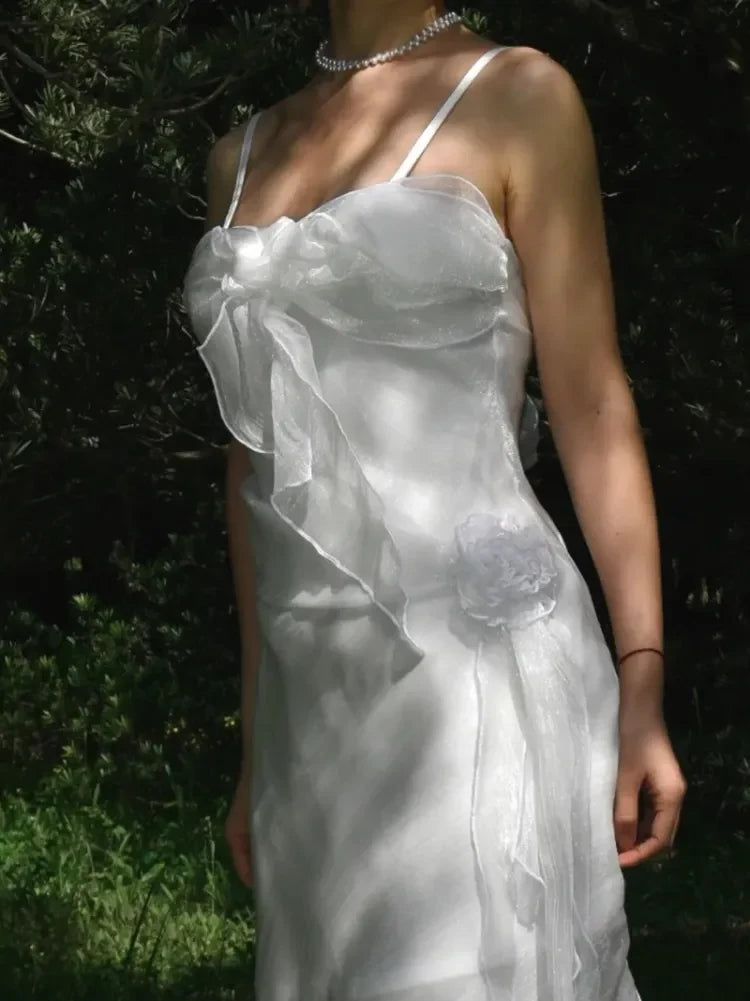 Weitese Dress Prom Dress Stores White Straps Vintage Bowknot Lovely Birthday Dress Long Prom Dress Party Dress Formal Women's Dresses