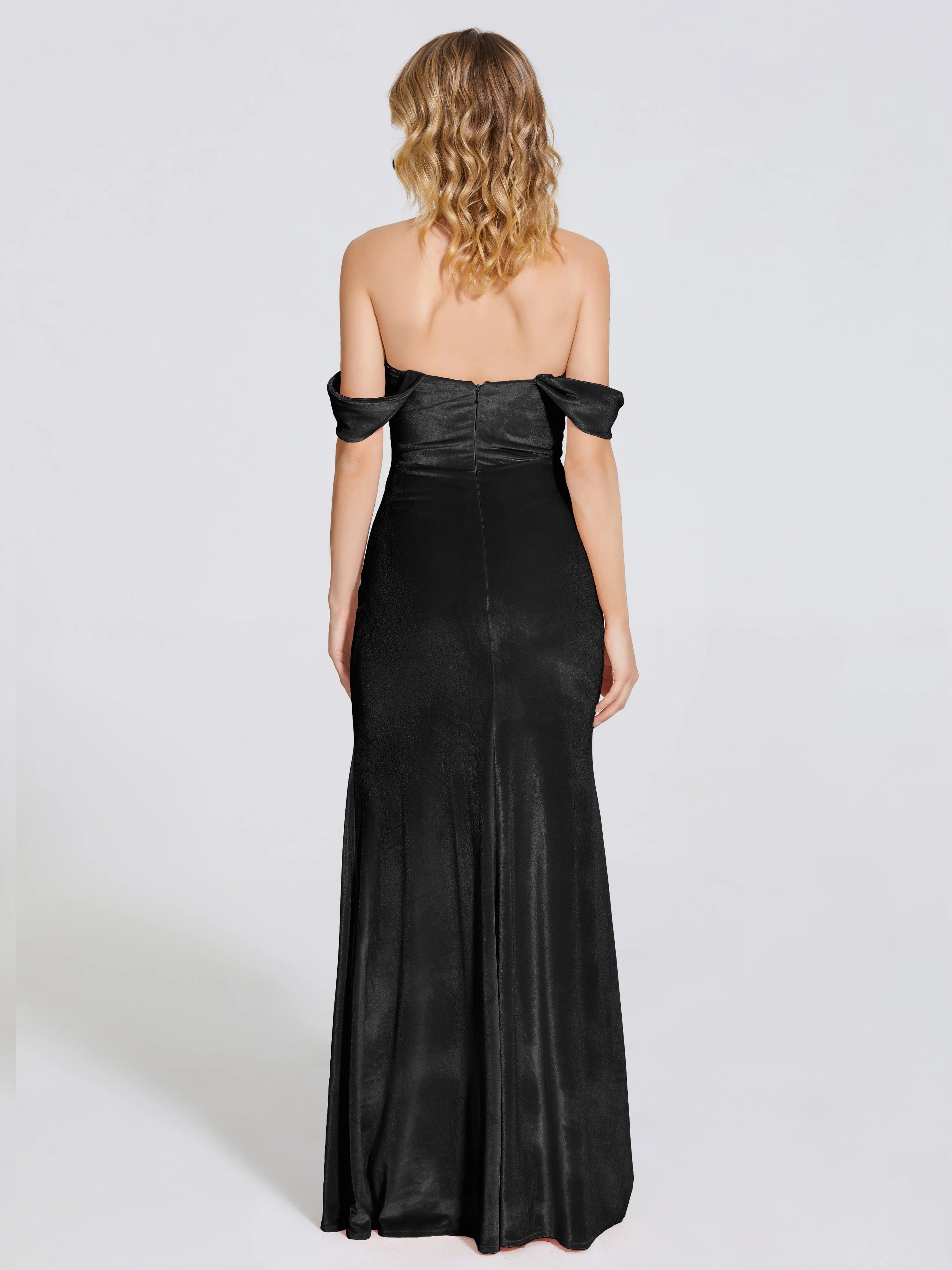 Charming Trumpet Off Shoulder Sleeveless Backless Floor-Length Prom Dress