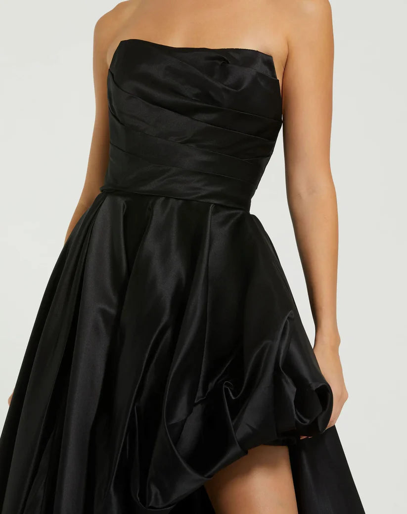 Trendy A-Line/Princess Strapless Sleeveless Zipper Up Sweep/Brush Train Prom Dress