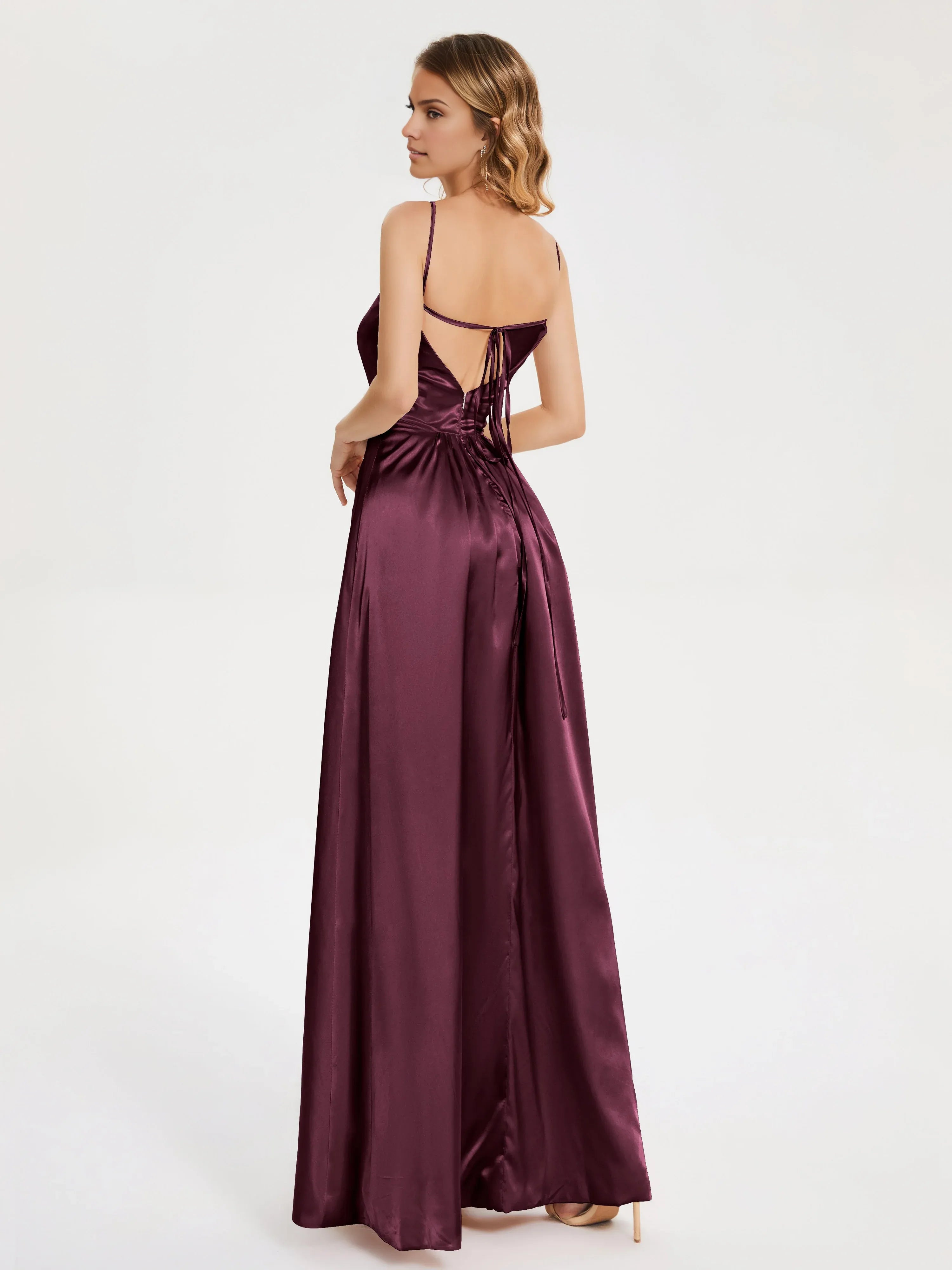 Sexy A-Line High Neck Sleeveless Backless Floor Length Prom Dress
